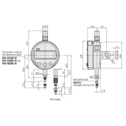 Mitutoyo Digimatic Indicator 0-12.7 mm Range 0.01 mm Resolution, 543-781-10 image 3