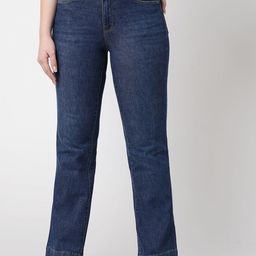 Kraus Jeans Women Flared High-Rise Light Fade Jeans-image-77
