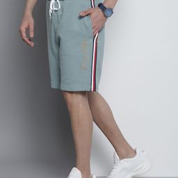 Tommy Hilfiger Men Mint Green Brand Logo Embroidered Shorts-picture-37