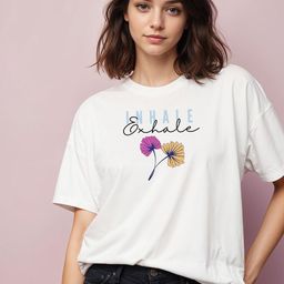SMARTEES Women Printed Extended Sleeves Applique T-shirt-image-95