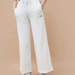 Kappa Off White Cotton Regular Fit Trousers-image-96