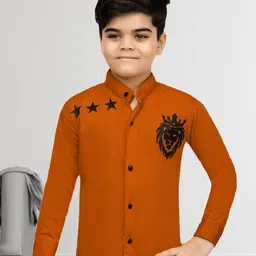 BAESD Boys Classic Opaque Printed Casual Shirt-image-90