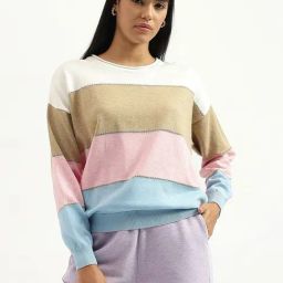 United Colors of Benetton Multicolored Color-Block Sweatshirt-11
