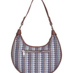 ZOUK Bombay Houndstooth Multicolor Printed Hobo Bag image 3