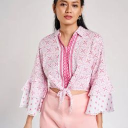 Global Desi Pink Printed Top-image-98