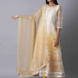 Wishful by W Gold Polyester Dupatta-picture-26