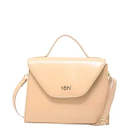 Tohl Abbey Beige Solid Medium Handbag-picture-21