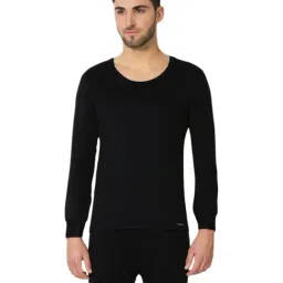 Van Heusen Skinny Fit Warmtech Low Neck Solid Thermal Top - Black-picture-46