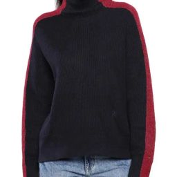 Tommy Hilfiger Blue & Red Colour-Block Relaxed Fit Sweater-image-47