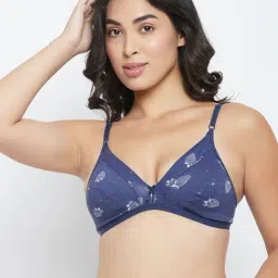 Clovia Blue Non Wired Non Padded Plunge Bra-picture-21