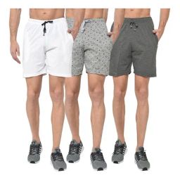 Vimal Jonney Multicolor Regular Fit Shorts - Pack of 3-image-45