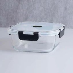 Femora Transparent Glass Food Storage Container (0.8 L, 0.5 L & 0.3 L) - Set of 3-image-9