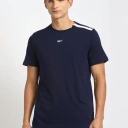 Reebok Dark Navy Round Neck Sports T-Shirt-image-24