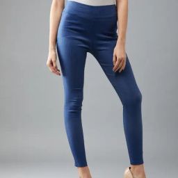 DOLCE CRUDO Blue Skinny Fit Jeggings-image-80