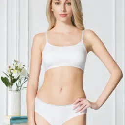 Van Heusen Comfort Fit Non Padded Wireless Solid Bralette - White-24