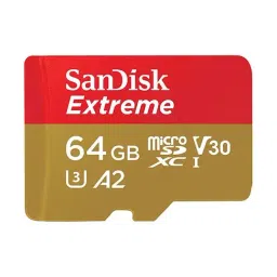 SanDisk Extreme microSD UHS I Card 64GB for 4K Video on Smartphones and Action Cameras (Red/Yellow)-48