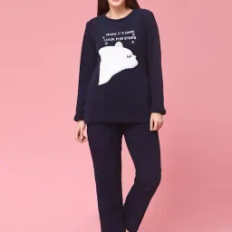 Sweet Dreams Blue Regular Fit Applique Pyjama set-36