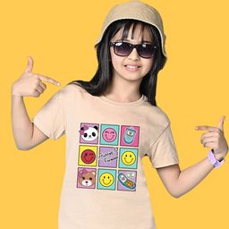 NUSYL Girls Graphic Printed Oversized T-shirt-picture-2