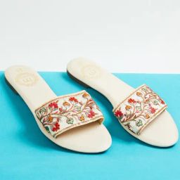 Melange by Lifestyle Women's Beige Ethnic Sandals-picture-45