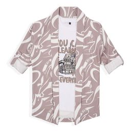 CHARCHIT Boys Typography Printed Cotton T-Shirt With Shrug-image-6