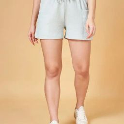 People by Pantaloons Blue Self Pattern Shorts-image-46