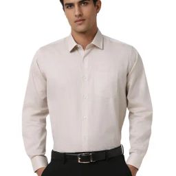 Van Heusen Beige Cotton Regular Fit Printed Shirt-image-55