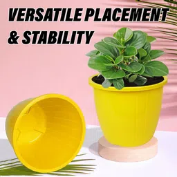 Kuber Industries Set Of 6 Multicolour Solid Flower Pot image 5
