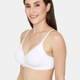 Rosaline by Zivame White Double Layered Half Coverage Bra image 3