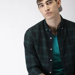 Harvard Men Regular Fit Checked Sustainable Casual Shirt-image-103