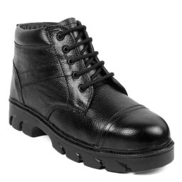 Woakers Steel Toe Safety Shoes High Ankle Synthetic Leather Size UK 8 Black Model BLACK-SAFTEY-BOOT-image-71