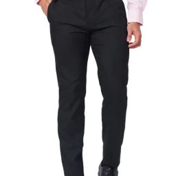 Raymond Black Classic Fit Texture Trousers-image-57