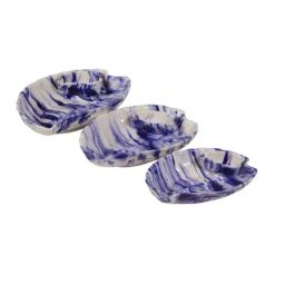 Unravel India Blue Shades Of Earth Ceramic Serving Platter - Set of 3 image 3