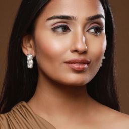 Aatmana Silver-Plated Quirky Stud Earrings image 3