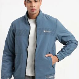 Showoff Blue Slim Fit Jacket-image-84