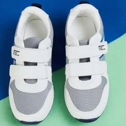 Fame Forever by Lifestyle Kids White & Grey Velcro Shoes-image-20
