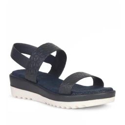 Bata Women's ANDREA Navy Sling Back Wedges-image-87