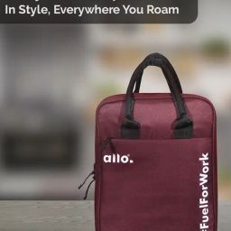 ALLO Insulated Maroon Reusable Multipurpose Lunch Bag for Lunch Box with Triple Padding-47