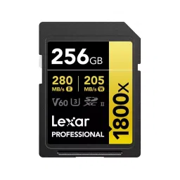 Lexar Professional SDXC Memory Card 256 GB UHS-II Upto 280 Mbps Read & 210 Mbps Write Speed, 1800x-27