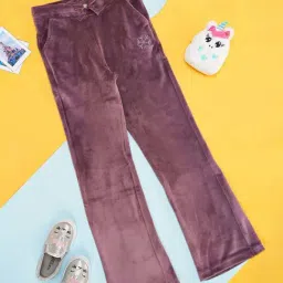 Pantaloons Junior Purple Cotton Embroidered Pants-picture-14