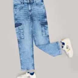 Pantaloons Junior Boys Jet Blue Solid Jeans-picture-44