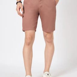 Byford By Pantaloons Pink Cotton Slim Fit Shorts-picture-10