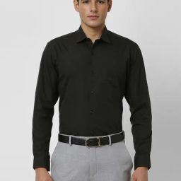 Peter England Black Cotton Regular fit Solid Shirt-picture-33