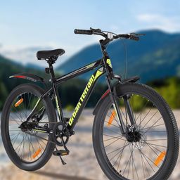 URBAN TERRAIN Galaxy Pro Steel 26T Single Speed Mountain Cycle, Green-14