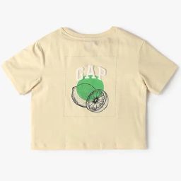 GAP Boys Yellow Cotton Graphic T-Shirt-image-83