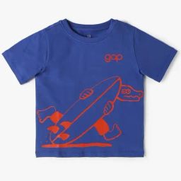 GAP Boys Blue Cotton Graphic T-Shirt-image-82