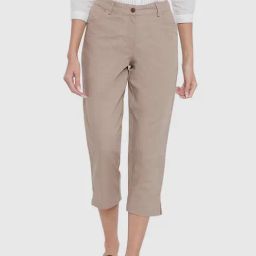 Fabindia Beige Regular Fit Cropped Pants-image-19