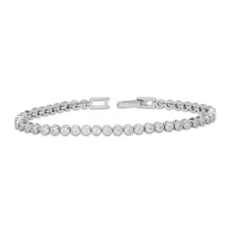 Anayra 92.5 Sterling Silver Trendy American Diamond/Swarovski/Zircon Tennis Bracelet for Women-image-3