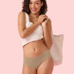 Enamor Honey Beige Solid Hipster Panty-picture-37