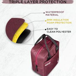 ALLO Insulated Maroon Reusable Multipurpose Lunch Bag for Lunch Box with Triple Padding image 5