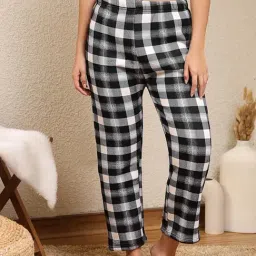 NEUDIS White & Black Check Lounge Pants-image-88